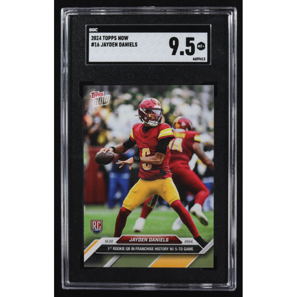 Jayden Daniels 2024 Topps Now #16 RC (SGC 9.5) at PristineAuction.com