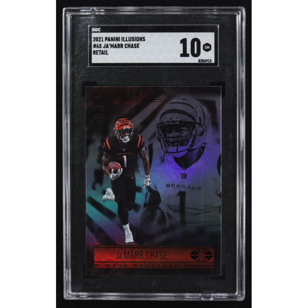 Ja'Marr Chase 2021 Panini Illusions Retail #65 RC (SGC 10) at PristineAuction.com