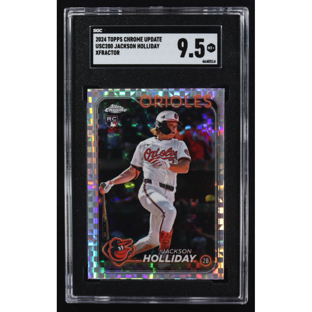 Jackson Holliday 2024 Topps Chrome Update XFractor #USC200 RC (SGC 9.5) at PristineAuction.com