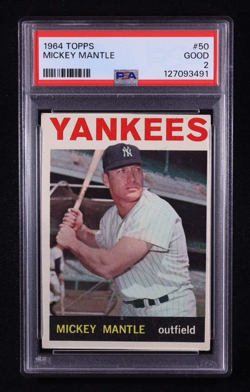 Mickey Mantle 1964 Topps #50 (PSA 2) at PristineAuction.com Mickey Mantle 1964 Topps #50 (PSA 2) at PristineAuction.com