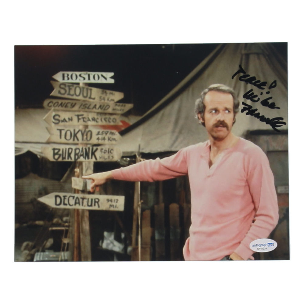 Mike Farrell Signed "M*A*S*H* " 8x10 Photo Inscribed "Peace!" (AutographCOA) at PristineAuction.com
