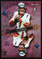 CJ Stroud 2023 Wild Card 5 Card Draw Staked Deck Queen of Clubs Holo Purple #CS RC #1/1 at PristineAuction.com