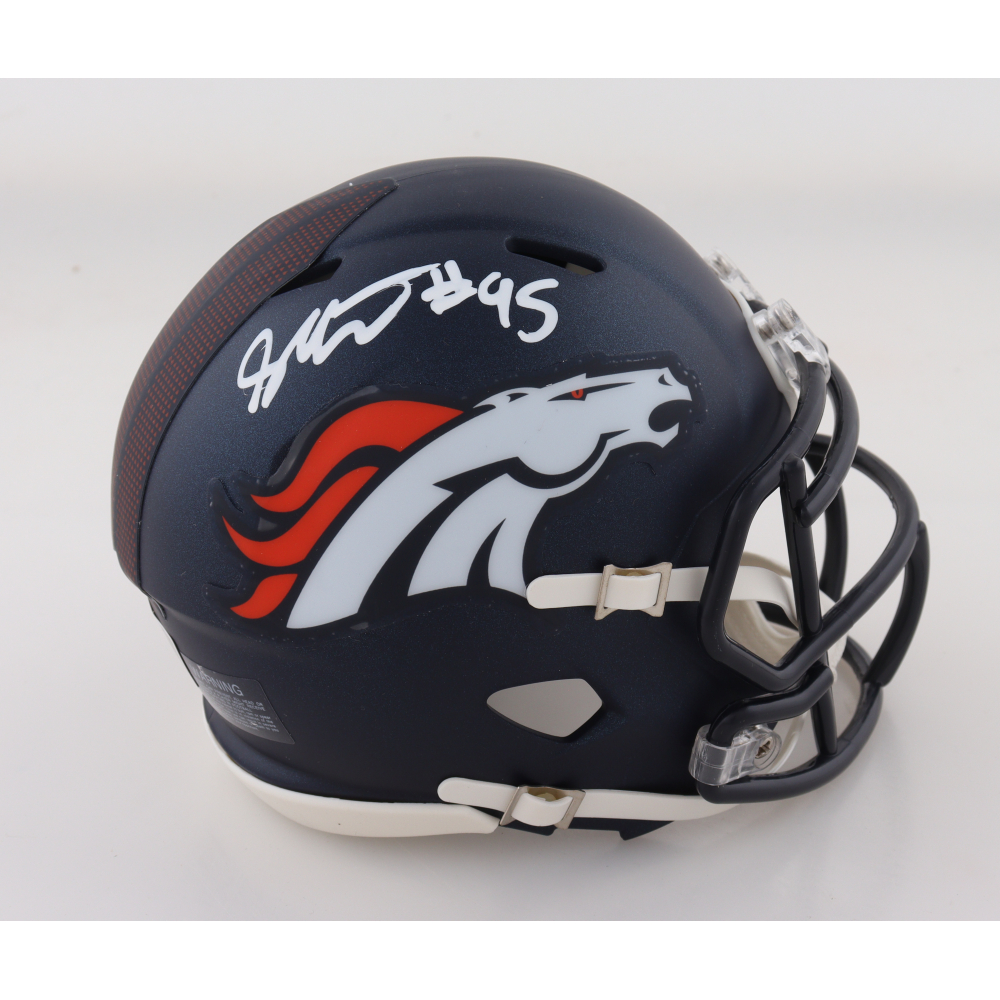 Sai'vion Jones Signed Broncos Speed Mini Helmet (Beckett) at PristineAuction.com
