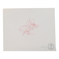 "Fidget the Bat" By Scott T. Cook 13.5x16.5 Original Art at PristineAuction.com