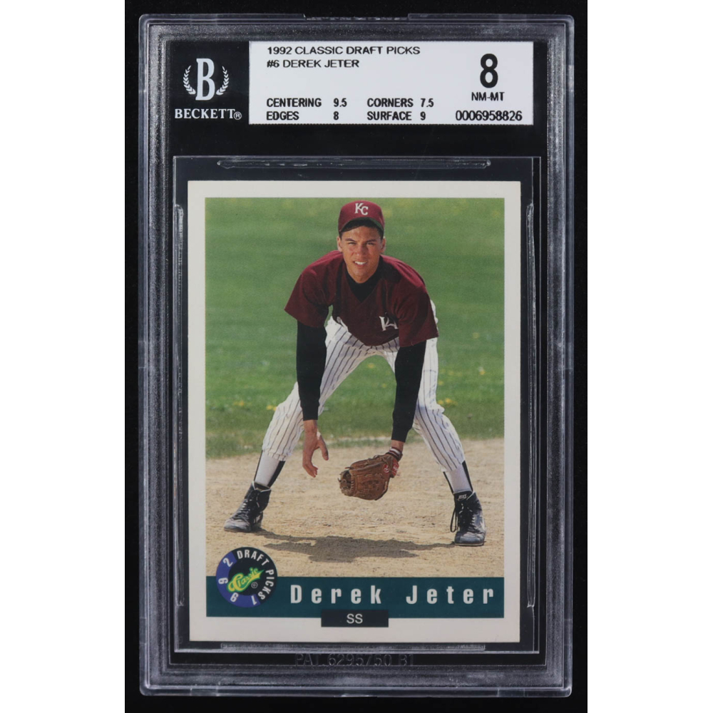 Derek Jeter 1992 Classic Draft Picks #6 RC (BGS 8) at PristineAuction.com