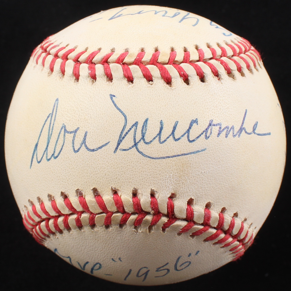 Don Newcombe Signed ONL Baseball with Display Case Inscribed "ROY 1949" & "Cy Young 1956" & "MVP 1956" (JSA) at PristineAuction.com Don Newcombe Signed ONL Baseball with Display Case Inscribed "ROY 1949" & "Cy Young 1956" & "MVP 1956" (JSA) at PristineAuction.com