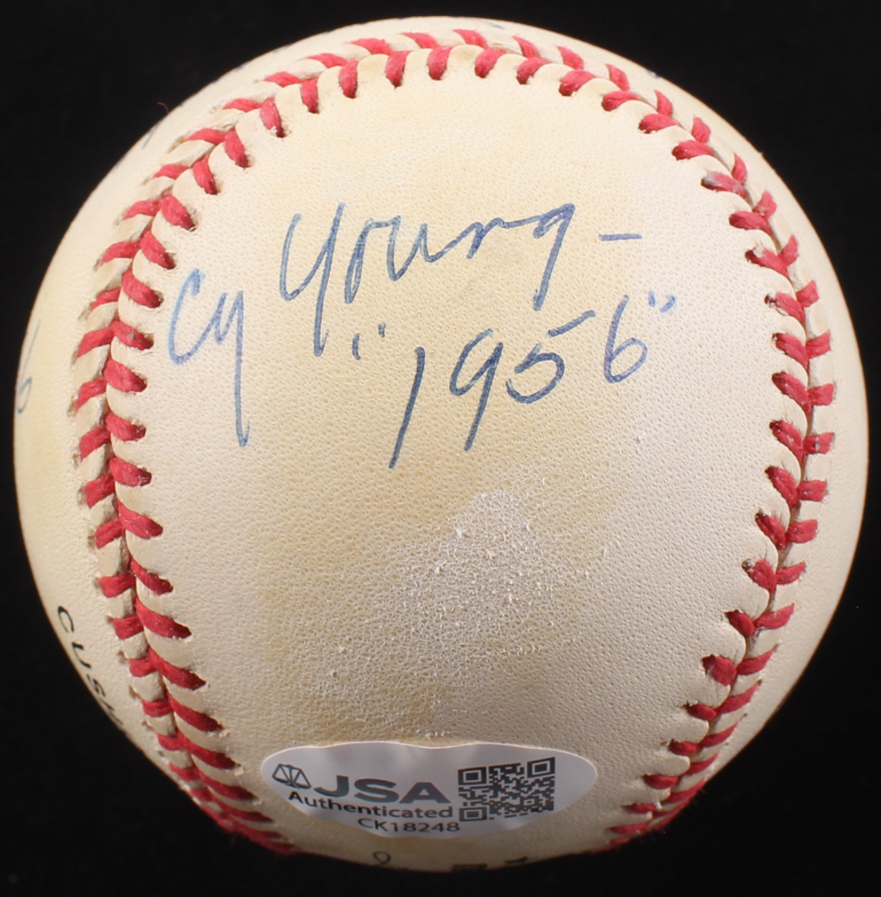 Don Newcombe Signed ONL Baseball with Display Case Inscribed "ROY 1949" & "Cy Young 1956" & "MVP 1956" (JSA) at PristineAuction.com Don Newcombe Signed ONL Baseball with Display Case Inscribed "ROY 1949" & "Cy Young 1956" & "MVP 1956" (JSA) at PristineAuction.com