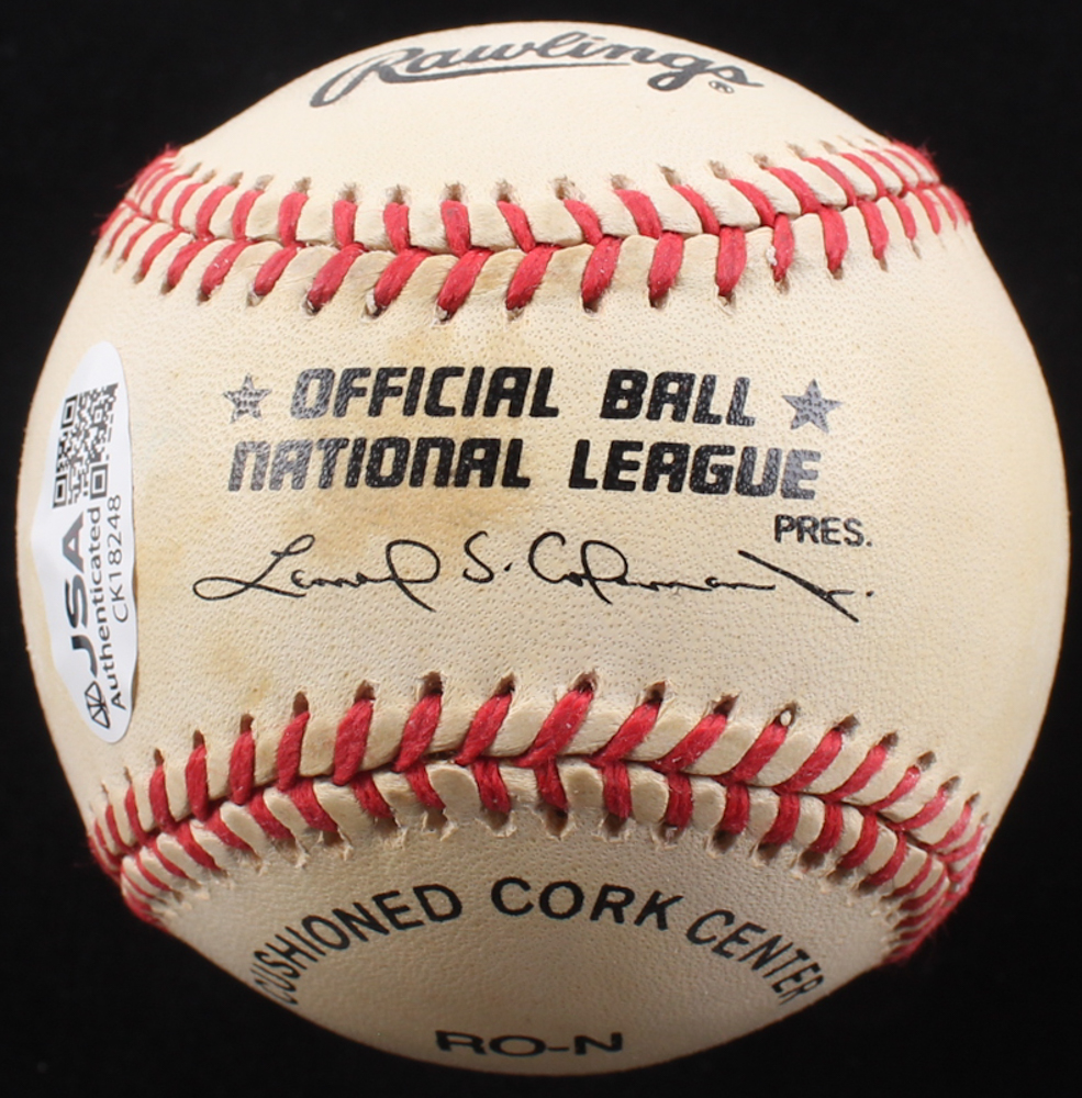 Don Newcombe Signed ONL Baseball with Display Case Inscribed "ROY 1949" & "Cy Young 1956" & "MVP 1956" (JSA) at PristineAuction.com Don Newcombe Signed ONL Baseball with Display Case Inscribed "ROY 1949" & "Cy Young 1956" & "MVP 1956" (JSA) at PristineAuction.com