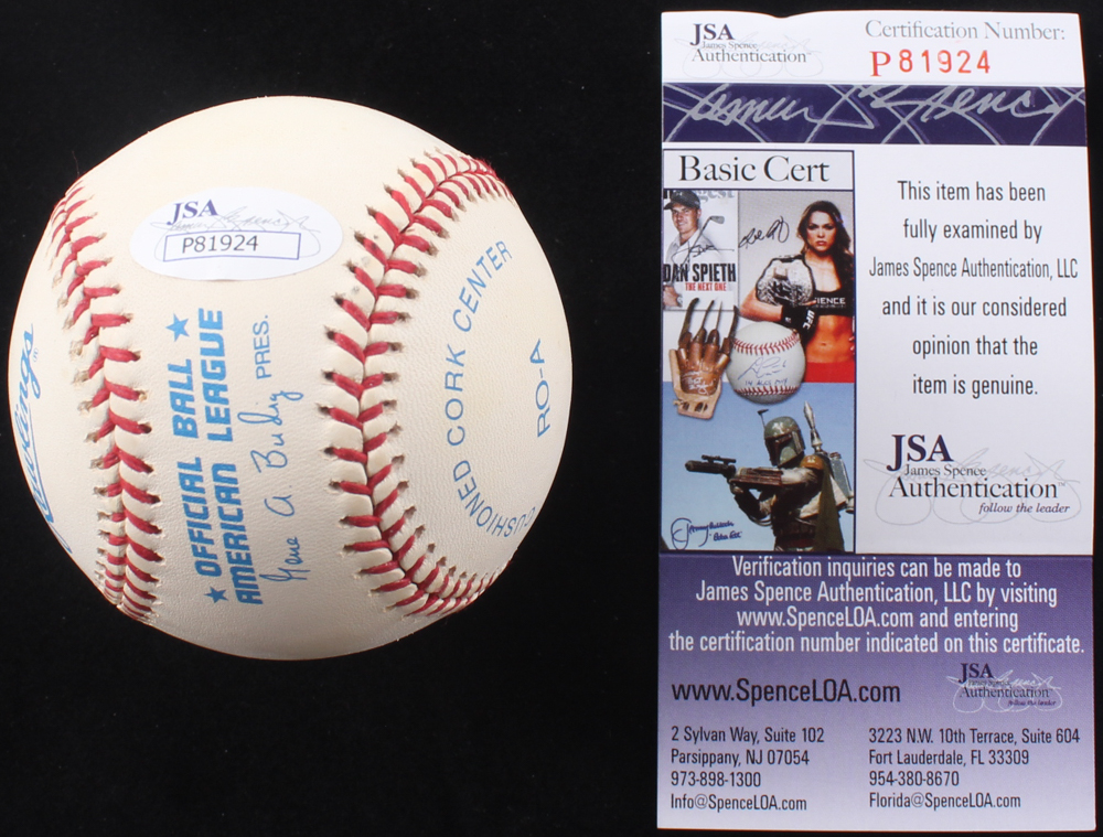 Bill "Moose" Skowron Signed OAL Baseball Inscribed "39 W.S. Games" (JSA) at PristineAuction.com Bill "Moose" Skowron Signed OAL Baseball Inscribed "39 W.S. Games" (JSA) at PristineAuction.com