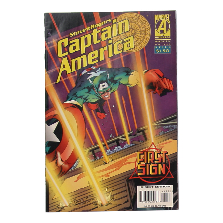 1996 "Captain America" Issue #449 Marvel Comic Book at PristineAuction.com 1996 "Captain America" Issue #449 Marvel Comic Book at PristineAuction.com