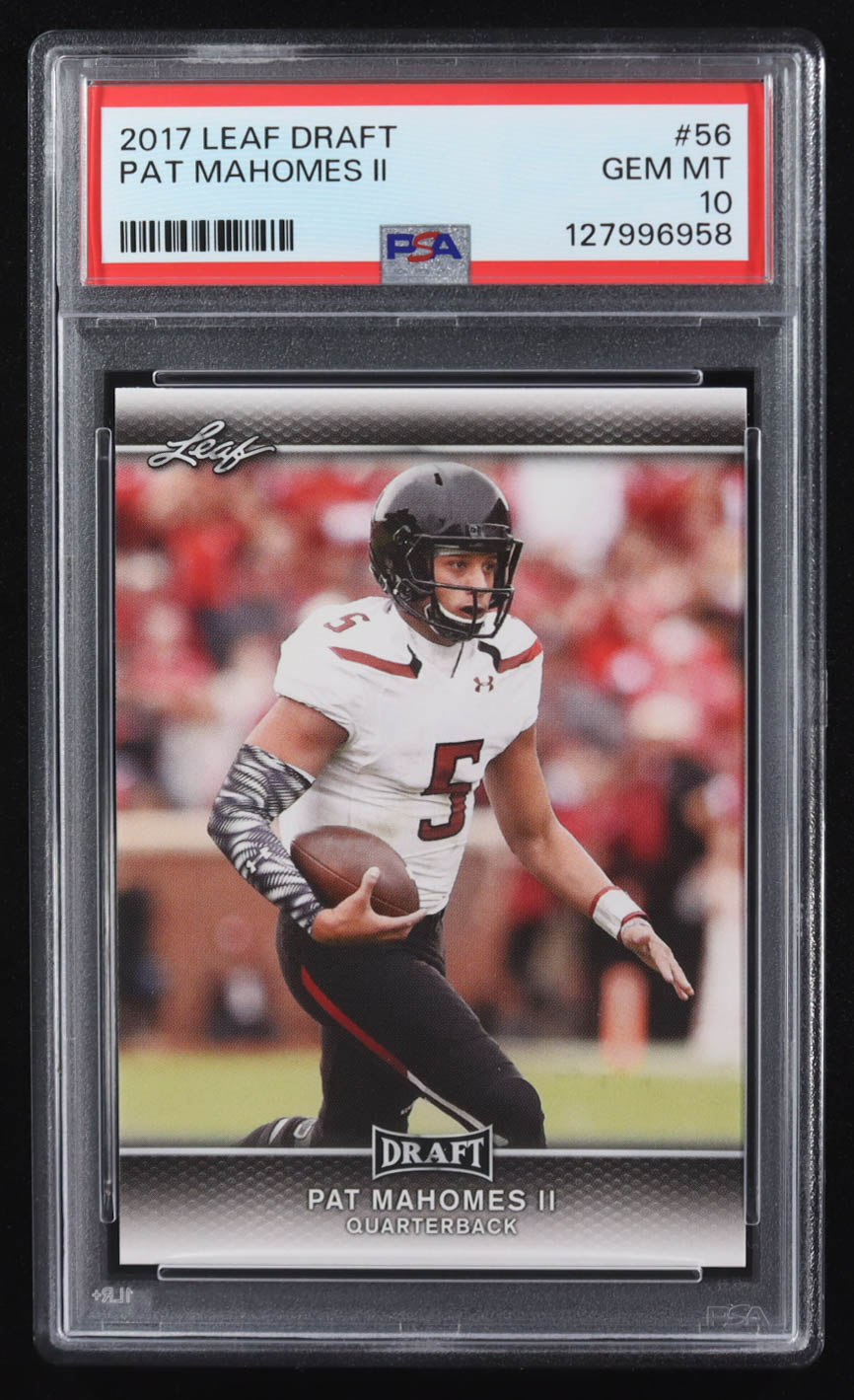 Patrick Mahomes II 2017 Leaf Draft #56 RC (PSA 10) at PristineAuction.com Patrick Mahomes II 2017 Leaf Draft #56 RC (PSA 10) at PristineAuction.com