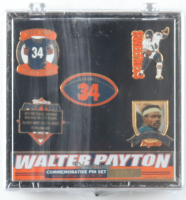 Walter Payton LE Bears "Sweetness" Commemorative Set of (5) Pins with Display Case at PristineAuction.com