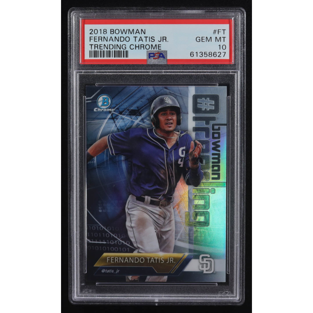 Fernando Tatis 2018 Bowman Trending Chrome #FT RC (PSA 10) at PristineAuction.com