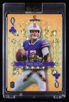 Josh Allen 2024 Wild Card 5 Card Draw Queen of Clubs Mosaic Orange #JAN #1/1 at PristineAuction.com