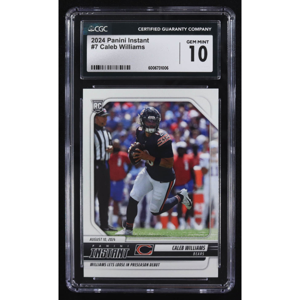 Caleb Williams Panini Instant #7 RC #1/3950 (CGC 10) at PristineAuction.com
