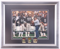 Oakland Raiders Custom Framed Photo Display with (3) Super Bowl Pins at PristineAuction.com