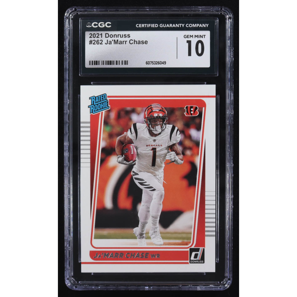 Ja'Marr Chase 2021 Panini Donruss RR #262 RC (CGC 10) at PristineAuction.com