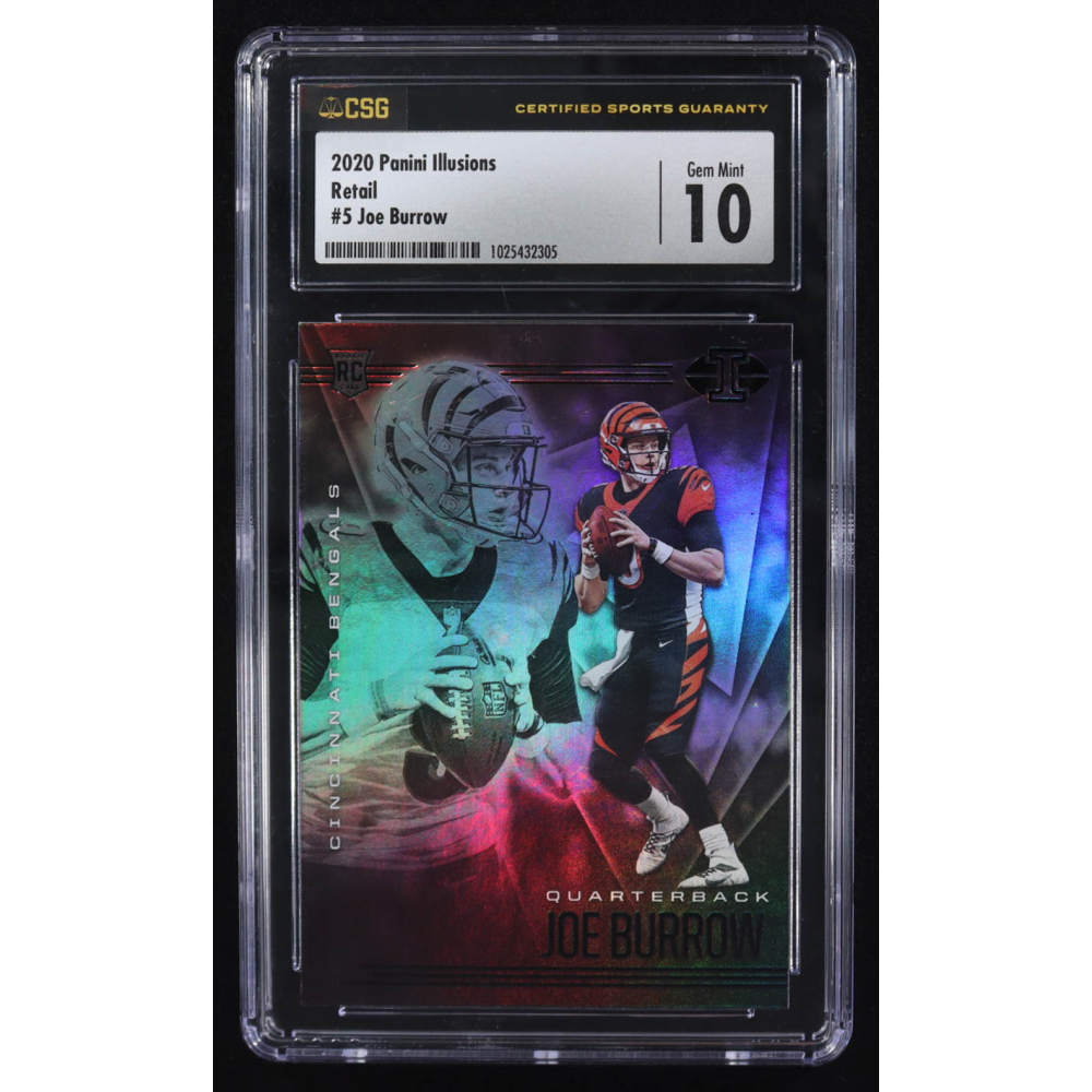 Joe Burrow 2020 Panini Illusions Retail #5 RC (CSG 10) at PristineAuction.com