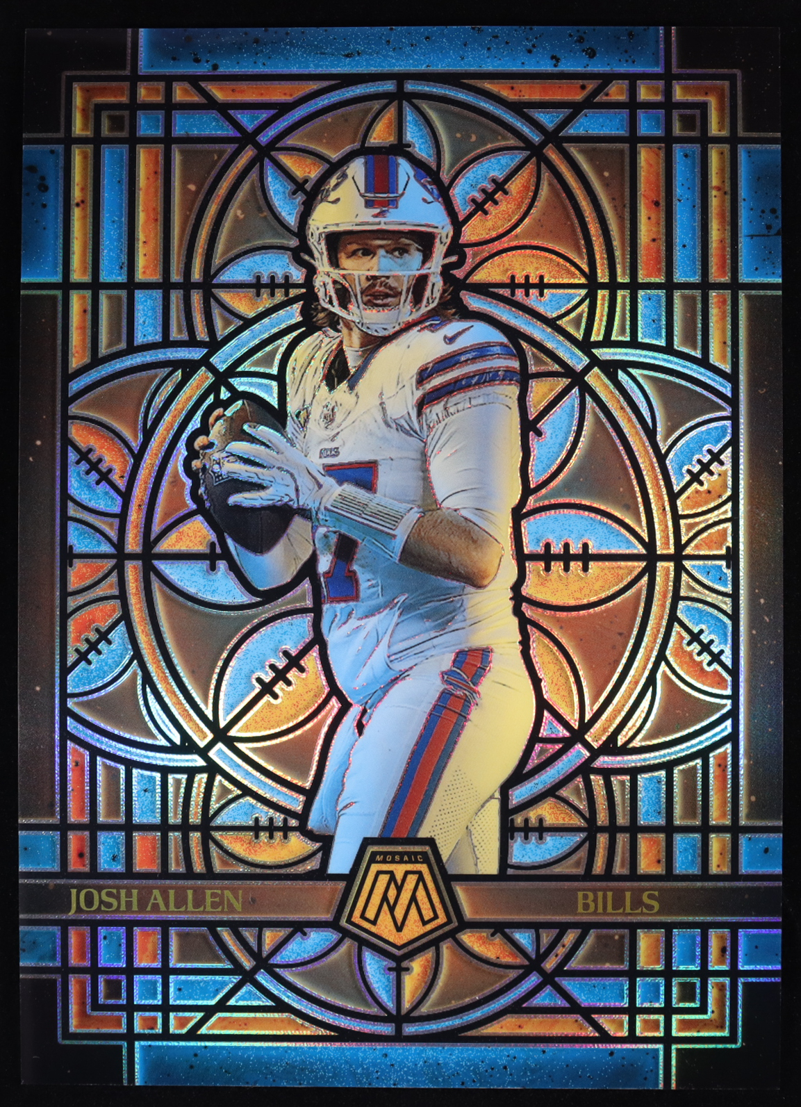 Josh Allen 2025 Panini Mosaic Stained Glass Oversized #2 at PristineAuction.com Josh Allen 2025 Panini Mosaic Stained Glass Oversized #2 at PristineAuction.com