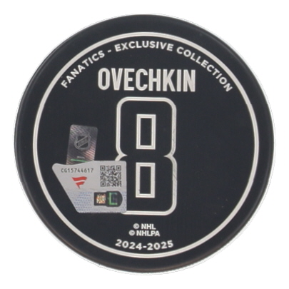 Alexander Ovechkin Signed LE Capitals Logo All-Time Goals Leader Commemorative Hockey Puck (Fanatics) at PristineAuction.com Alexander Ovechkin Signed LE Capitals Logo All-Time Goals Leader Commemorative Hockey Puck (Fanatics) at PristineAuction.com