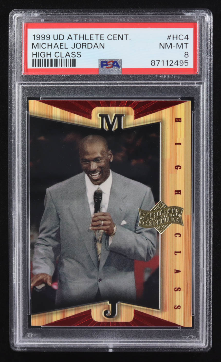 Michael Jordan 1999 Upper Deck Athlete Of The Century High Class #HC4 RC (PSA 8) at PristineAuction.com Michael Jordan 1999 Upper Deck Athlete Of The Century High Class #HC4 RC (PSA 8) at PristineAuction.com