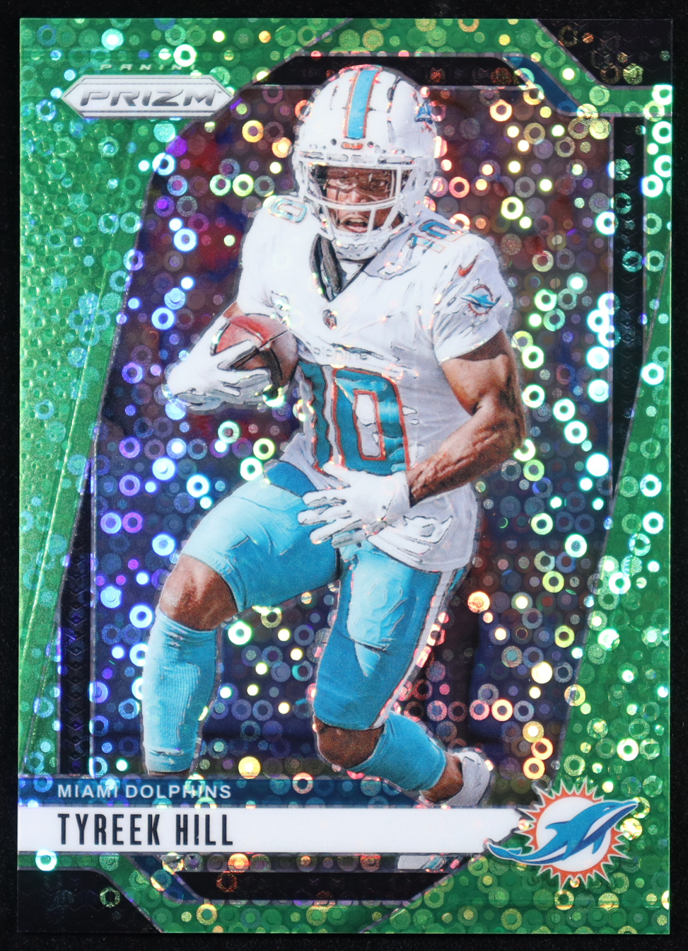 Tyreek Hill 2024 Panini Prizm Prizms No Huddle Neon Green #177 #03/10 at PristineAuction.com Tyreek Hill 2024 Panini Prizm Prizms No Huddle Neon Green #177 #03/10 at PristineAuction.com