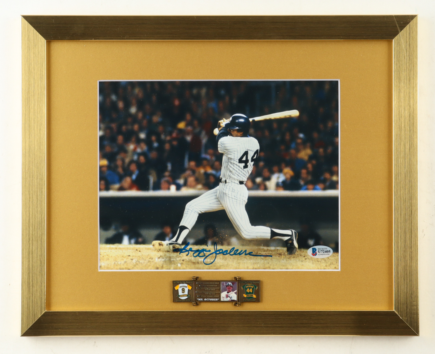 Reggie Jackson Signed Yankees Custom Framed Photo Display With Hall of Fame Pin (Beckett) at PristineAuction.com Reggie Jackson Signed Yankees Custom Framed Photo Display With Hall of Fame Pin (Beckett) at PristineAuction.com