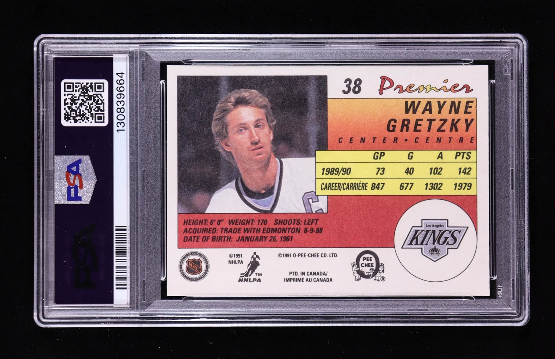 Wayne Gretzky 1990-91 OPC Premier #38 (PSA 9) at PristineAuction.com Wayne Gretzky 1990-91 OPC Premier #38 (PSA 9) at PristineAuction.com
