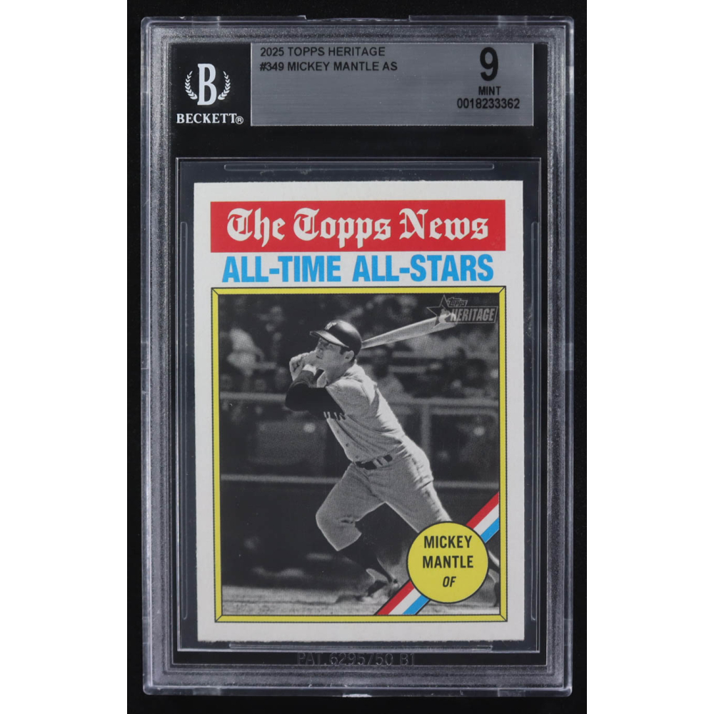 Mickey Mantle 2025 Topps Heritage All-Time All-Stars #349 (BGS 9) at PristineAuction.com