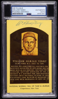William Terry Signed Cut on Hall of Fame Plaque Postcard (PSA) at PristineAuction.com