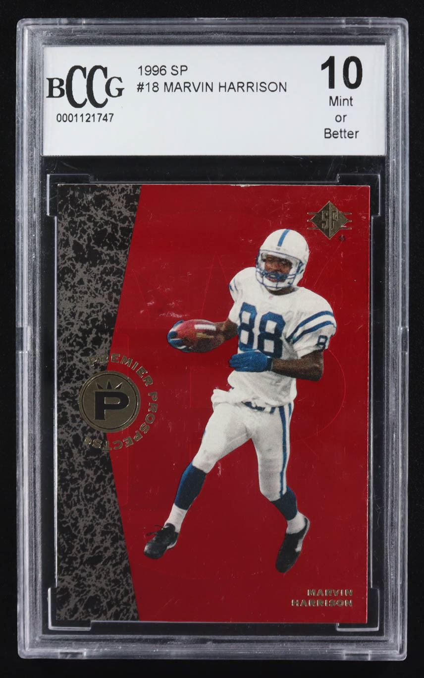 Marvin Harrison 1996 SP Premier Prospects #18 RC (BCCG 10) at PristineAuction.com Marvin Harrison 1996 SP Premier Prospects #18 RC (BCCG 10) at PristineAuction.com