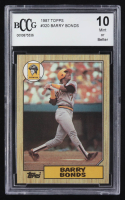 Barry Bonds 1987 Topps #320 RC (BCCG 10) at PristineAuction.com