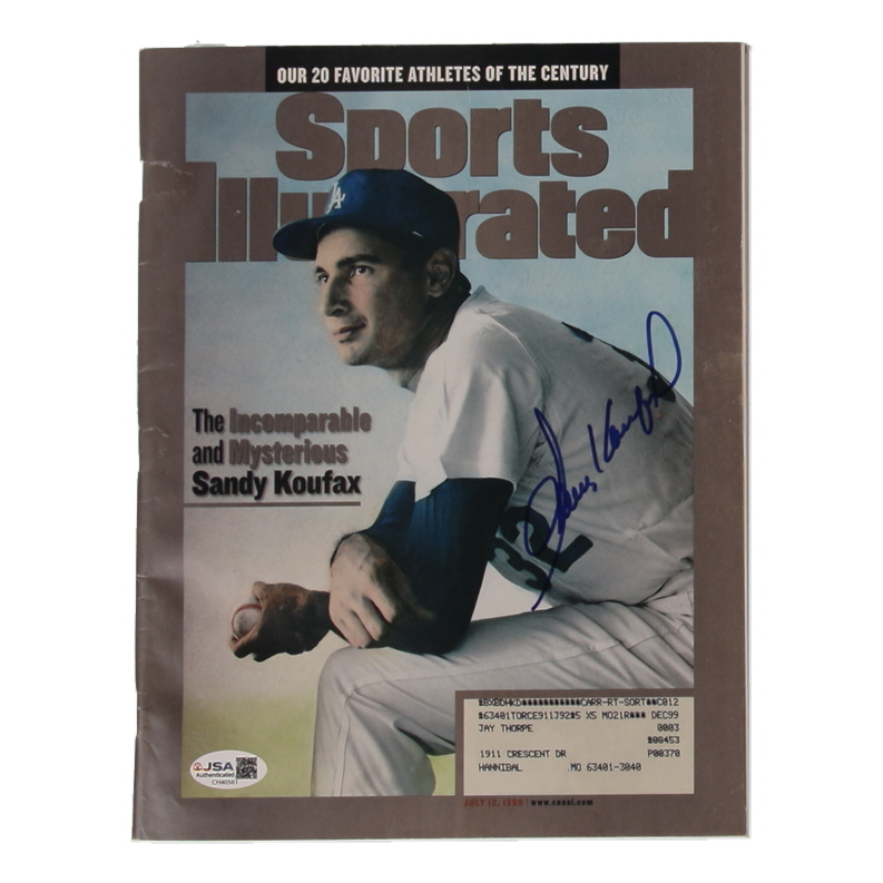 Sandy Koufax Signed 1999 Sports Illustrated Magazine (JSA) at PristineAuction.com Sandy Koufax Signed 1999 Sports Illustrated Magazine (JSA) at PristineAuction.com