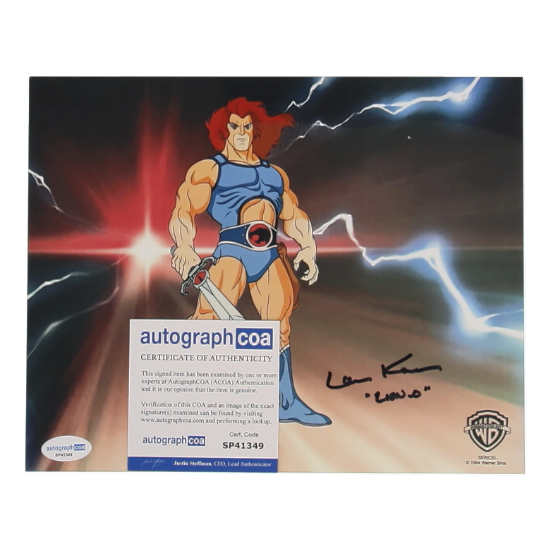 Larry Kenney Signed "Thungercats" 8x10 Photo Inscribed "Lion-O" (AutographCOA) at PristineAuction.com Larry Kenney Signed "Thungercats" 8x10 Photo Inscribed "Lion-O" (AutographCOA) at PristineAuction.com