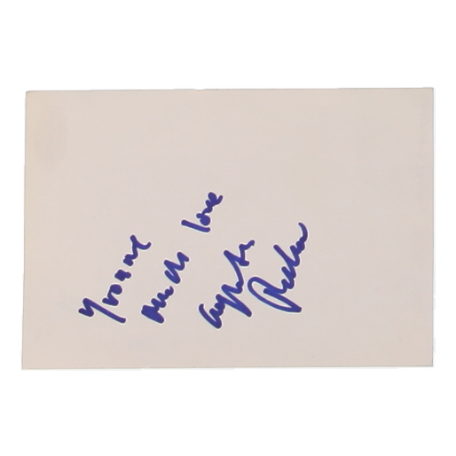 Gwyneth Paltrow Signed 4x6 Index Card Inscribed "Yvonne Much Love" (ACOA) at PristineAuction.com Gwyneth Paltrow Signed 4x6 Index Card Inscribed "Yvonne Much Love" (ACOA) at PristineAuction.com