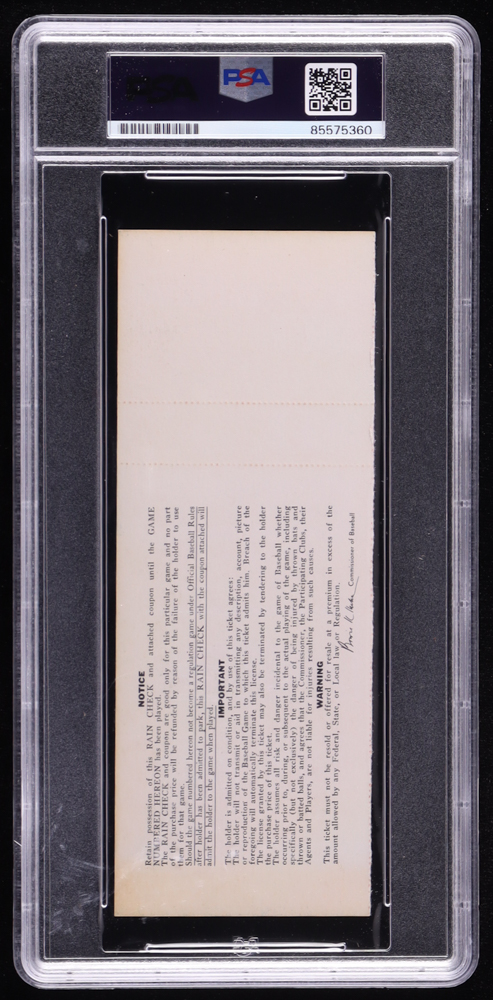 Nolan Ryan Signed 1969 Original World Series Game Ticket Inscribed "69 W.S. Champs" (PSA Auto Gem MT 10) at PristineAuction.com Nolan Ryan Signed 1969 Original World Series Game Ticket Inscribed "69 W.S. Champs" (PSA Auto Gem MT 10) at PristineAuction.com