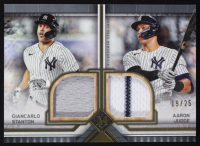 Aaron Judge / Giancarlo Stanton 2023 Topps Museum Collection Materials #DMMR-GJ #19/25 at PristineAuction.com