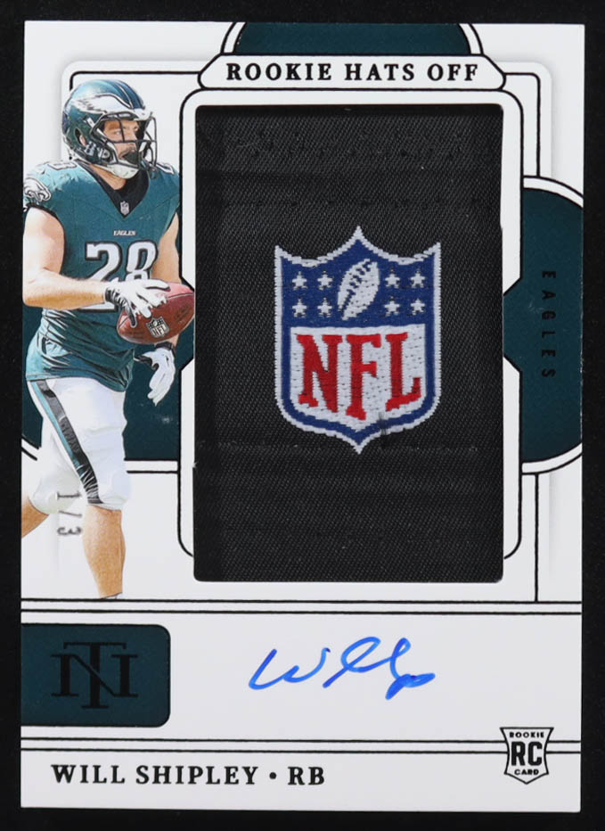 Will Shipley 2024 Panini National Treasures Rookie Hats Off Signature #RHO-WSY #1/3 RC at PristineAuction.com Will Shipley 2024 Panini National Treasures Rookie Hats Off Signature #RHO-WSY #1/3 RC at PristineAuction.com