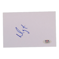 Margot Robbie Signed 4x6 Index Card (PSA) at PristineAuction.com