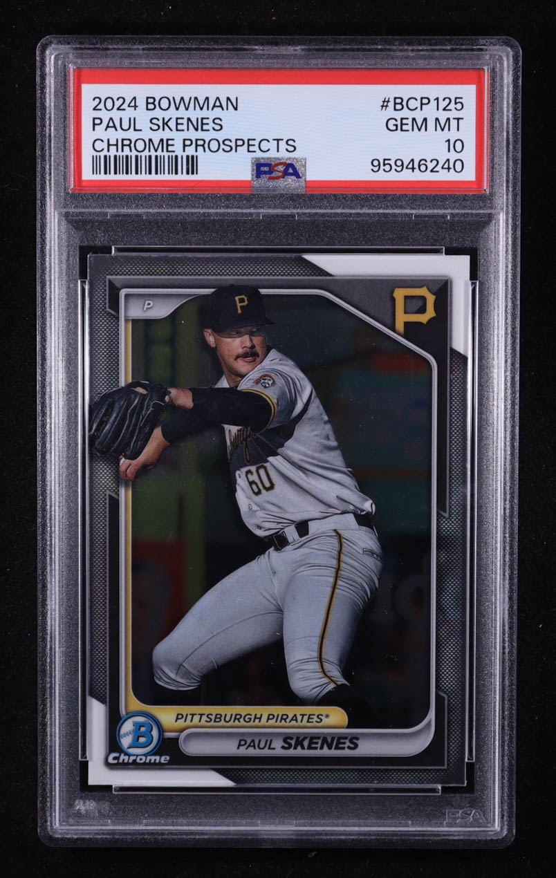 Paul Skenes 2024 Bowman Chrome Prospects #BCP125 RC (PSA 10) at PristineAuction.com Paul Skenes 2024 Bowman Chrome Prospects #BCP125 RC (PSA 10) at PristineAuction.com