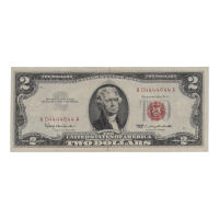 1963 U.S. $2 Legal Tender Note, Red Seal - Fr.1514 (AA Block) Signed: Granahan / Dillon at PristineAuction.com