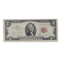 1963 U.S. $2 Legal Tender Note, Red Seal - Fr.1514 (AA Block) Signed: Granahan / Dillon at PristineAuction.com