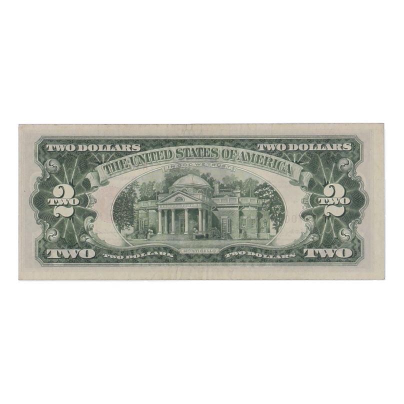 1963 U.S. $2 Legal Tender Note, Red Seal - Fr.1514 (AA Block) Signed: Granahan / Dillon at PristineAuction.com 1963 U.S. $2 Legal Tender Note, Red Seal - Fr.1514 (AA Block) Signed: Granahan / Dillon at PristineAuction.com