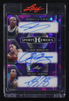 Shaquille O'Neal / Alonzo Mourning / Dwight Howard 2025 Leaf Sports Heroes Triple Autographs Purple Ice #H3-12 #3/8 at PristineAuction.com
