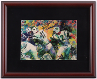 Joe Namath Signed LeRoy Neiman Jets Custom Framed Art Print Display (PSA) at PristineAuction.com