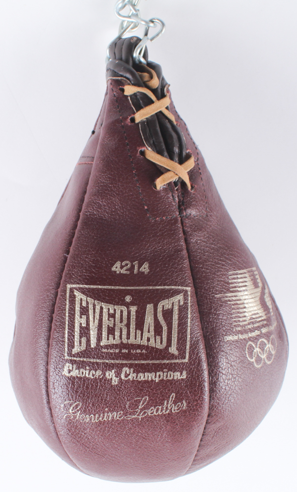 Mike Tyson Signed 1984 USA Olympic Games Everlast Speed Bag with Display Case (PSA & Tyson) at PristineAuction.com Mike Tyson Signed 1984 USA Olympic Games Everlast Speed Bag with Display Case (PSA & Tyson) at PristineAuction.com