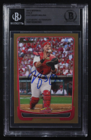Yadier Molina Signed 2012 Bowman Gold #183 (BGS) at PristineAuction.com