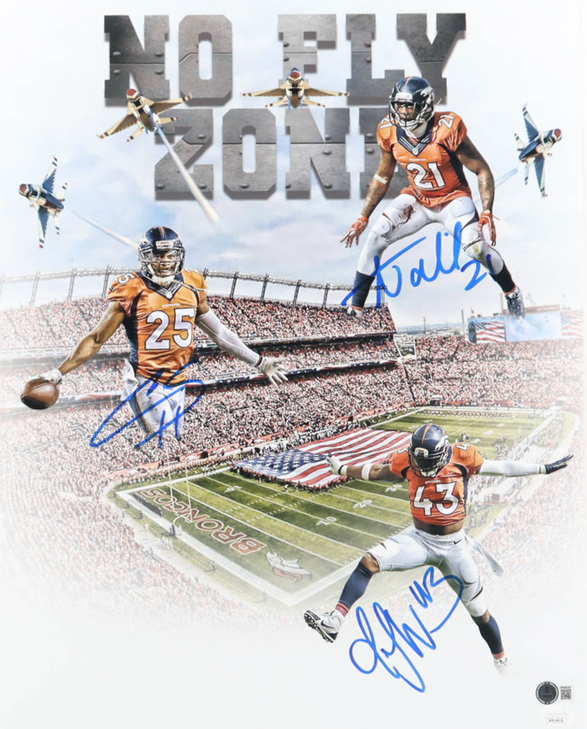 Aqib Talib, Chris Harris Jr. & TJ Ward Signed Broncos 16x20 Photo (Beckett) at PristineAuction.com Aqib Talib, Chris Harris Jr. & TJ Ward Signed Broncos 16x20 Photo (Beckett) at PristineAuction.com