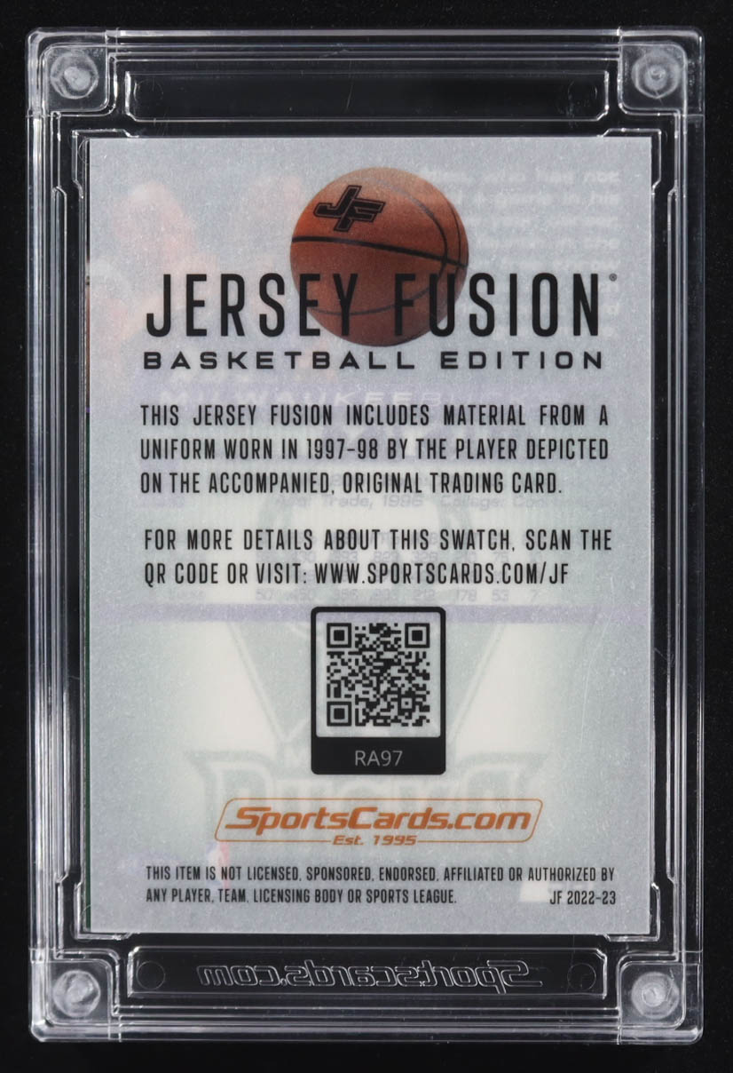 Ray Allen 2022-23 Jersey Fusion Basketball Edition Game Used Swatch #RA97 at PristineAuction.com Ray Allen 2022-23 Jersey Fusion Basketball Edition Game Used Swatch #RA97 at PristineAuction.com