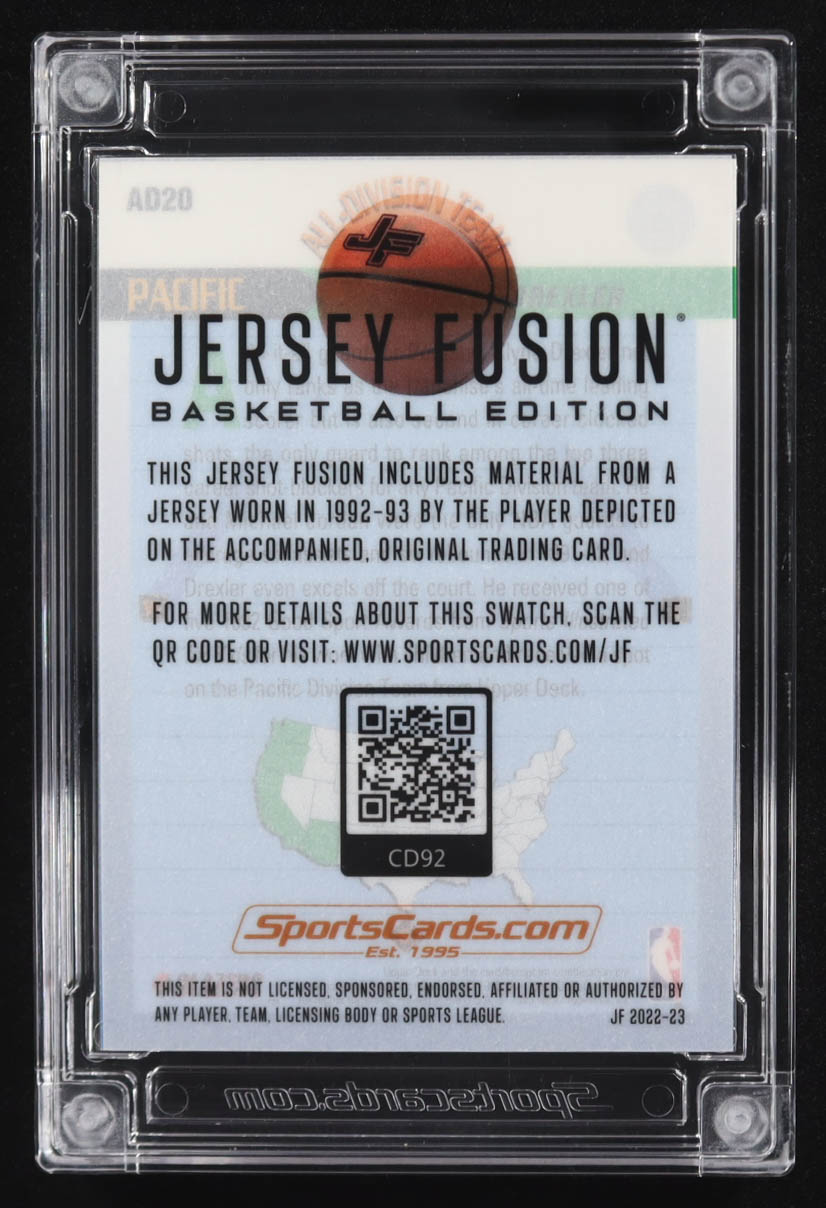 Clyde Drexler 2022-23 Jersey Fusion Basketball Edition #CD92 #77/99 at PristineAuction.com Clyde Drexler 2022-23 Jersey Fusion Basketball Edition #CD92 #77/99 at PristineAuction.com